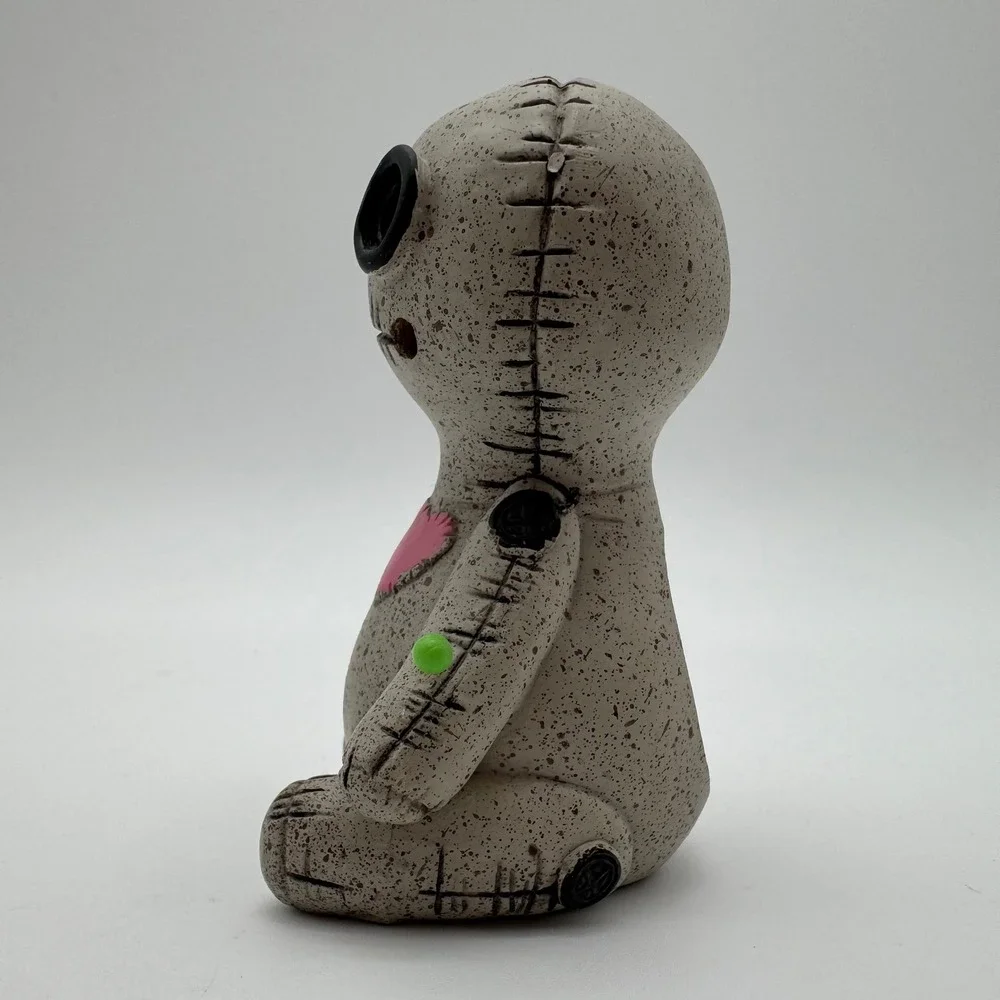 Voodoo Doll Ceramic Candle Holder‎ Halloween Gothic Decor Pin Cushion Figure